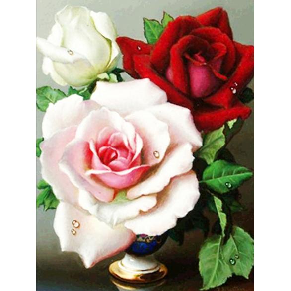 Volle 5D-Diamant-Malerei, hübsche Blumen, DIY-Diamant-Stickerei, Diamant-Mosaik, Kreuzstich-Set, Heimdekoration, Geschenk