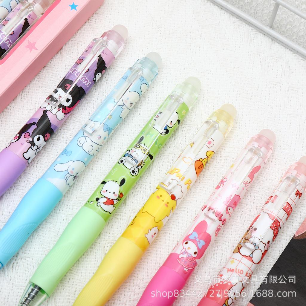 Sanrio Cute Pet Paradise Erasable Gel Pen - Thermal, Girly Style, Soft Grip, Correct Posture, Easy Erasure