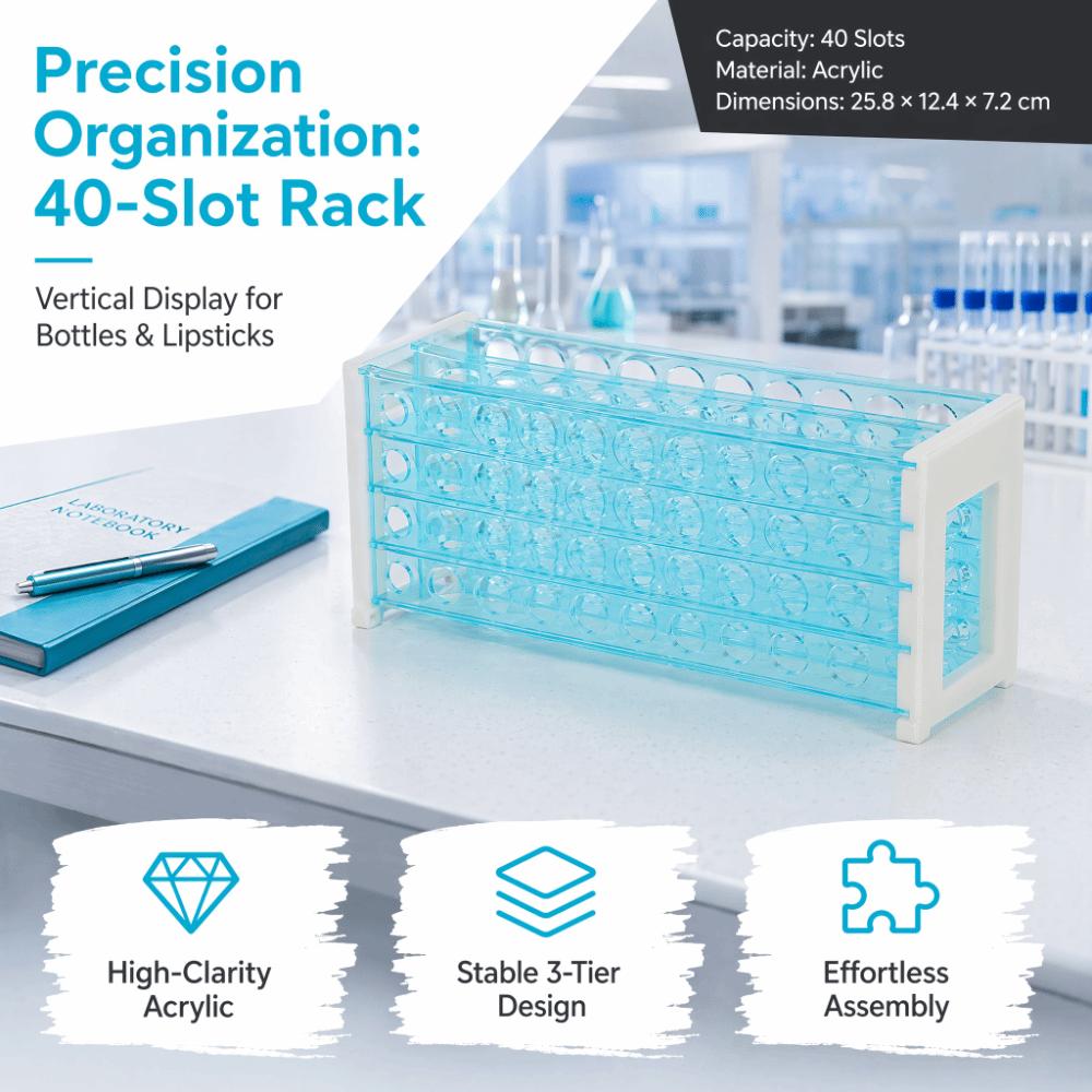 5pcs 40 Slots Essential Oils Display Holder Laboratory Scientific Experiments