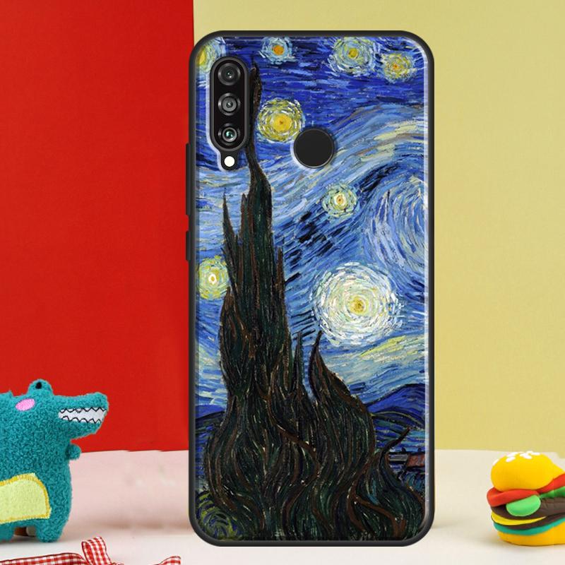 Van Gogh Starry Sky For Huawei Nova Y91 Y90 Y60 Y70 Y72 Y61 9 10 SE 12i 12s 11i 5T P60 Pro P20 P30 P40 Lite Case