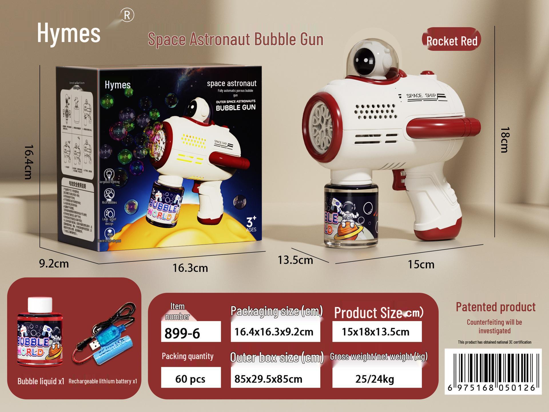 

Автоматический светящийся набор пистолета и палочки для выдувания пузырей для детей