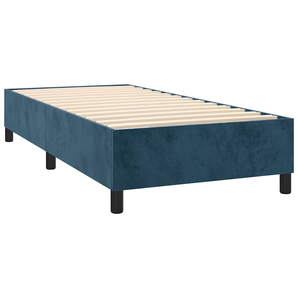 Vidaxl Letto Continentale Con Materasso, Blu, Velluto, 100X200Cm