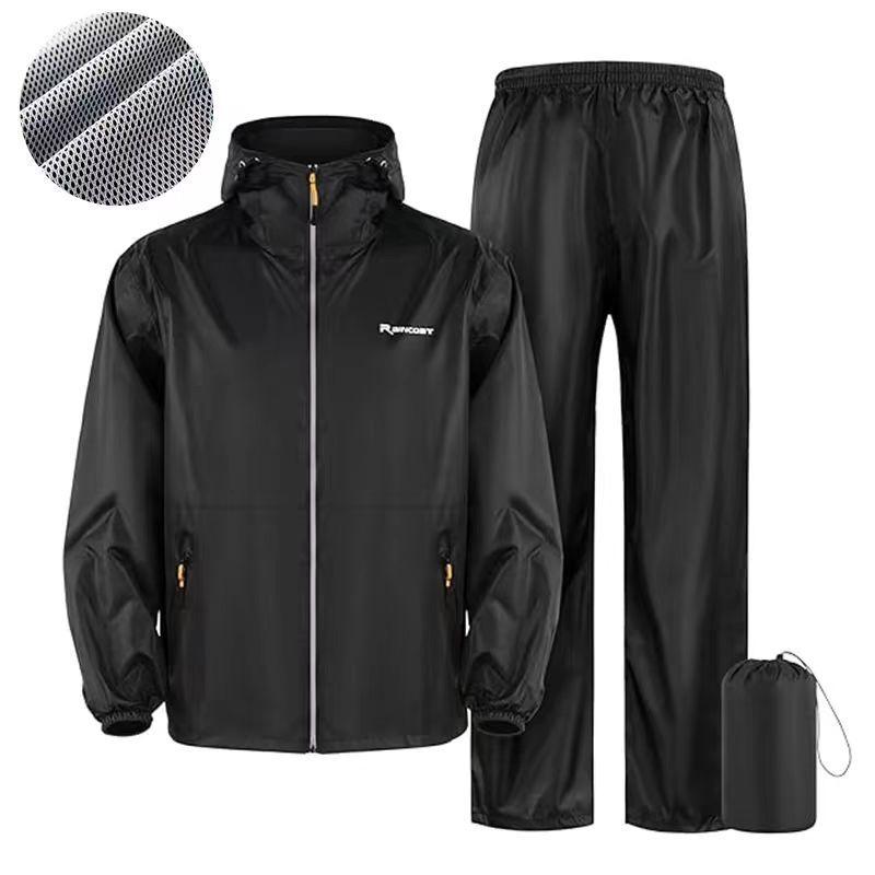 Raincoat Rain Pants Set Electric Vehicle Split Type Full Body Riot Raincoat Men and Women Outdoor Cycling Chunya Textile