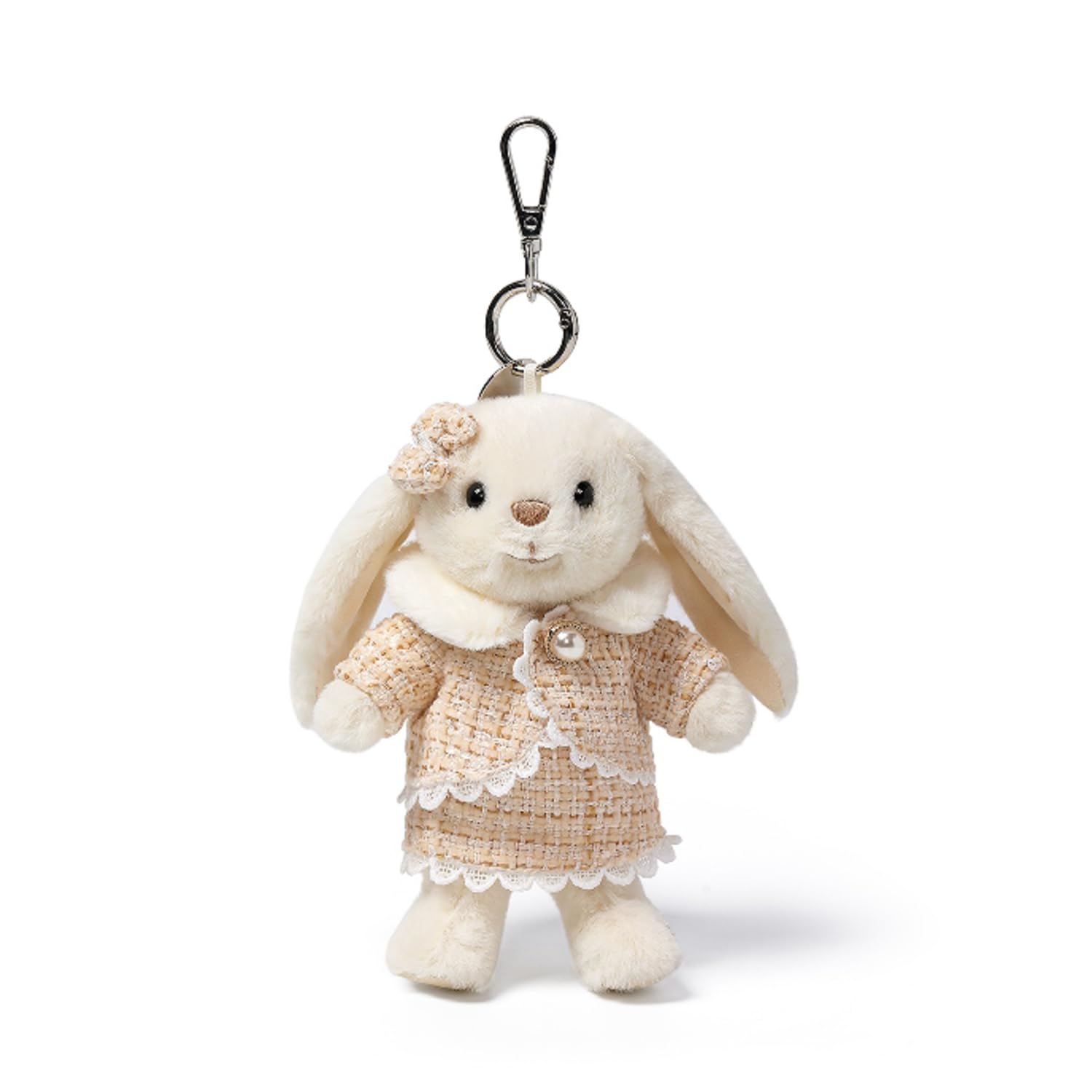 McHugs Yellow Twinset Smiling Leveret Charm Rabbit Yellow Clothes Plush Toy MC600149