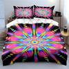 Colorful Psychedelic Art Set Home Soft Comfortable Duvet Cover Bedding Set Included 1*Duvet Cover & 2*Pillowcases, Gift