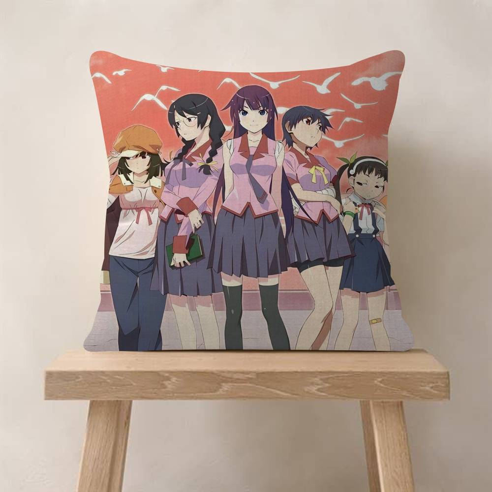 Monogatari Poster Classic Vintage 4545cm Cushion Cover Pillow Cover Decor Pillowcase Home Pillowcase For Couch Pillow