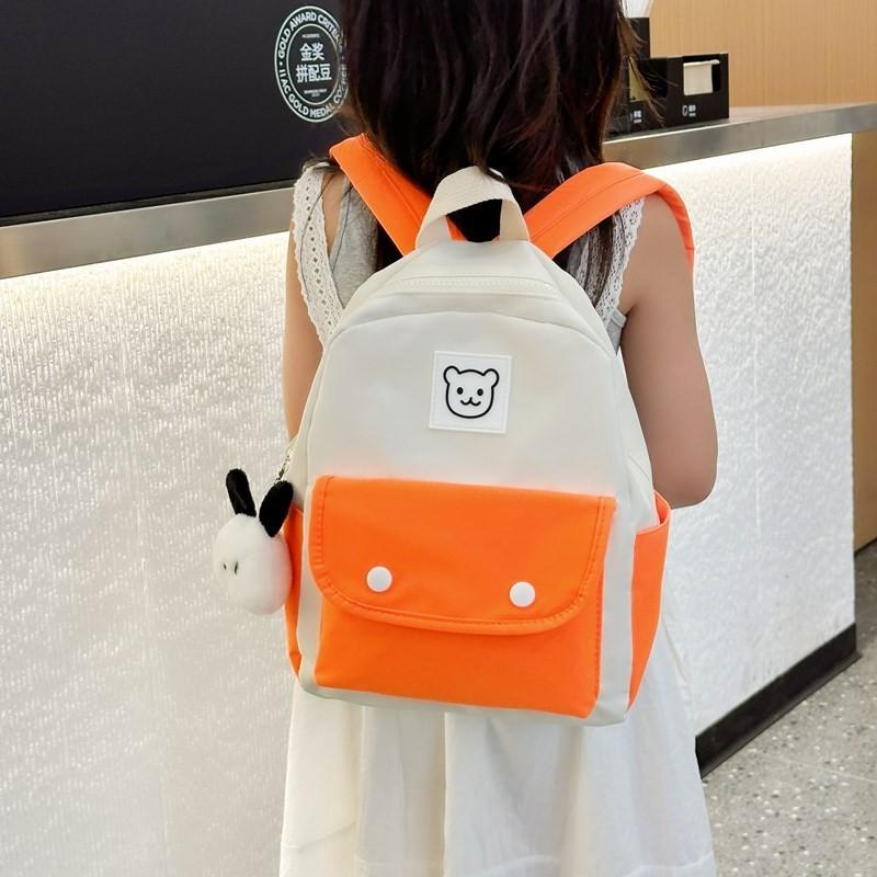 Adorable Cartoon Nylon Backpack For Kids 2024 Lightweight And Spacious School Bag