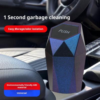 Car Trash Can with Lid Leak-Proof Design Large Capacity Easy To Clean Mini Automobile Garbage Can Essential Car Accessories