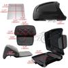 Juego Universal de Caja Trasera Negra con Almohadilla para Respaldo Trasero para Motos Harley, Crucero y Prince