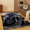 Retro motorcycle Racing Moto Cartoon Carpet Rug for Bedroom Living Room Sofa Playroom Doormat Home Decor,Kid Area Rug Non-slip