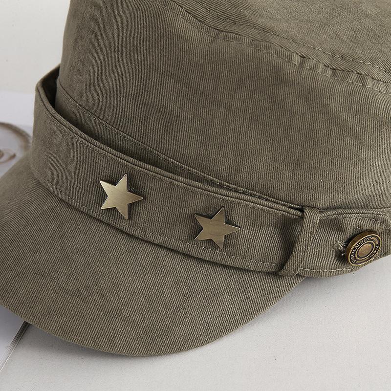 Flat-top equestrian hat for women, small face in autumn and winter, big head circumference, Maillard retro duck tongue beret, new model.