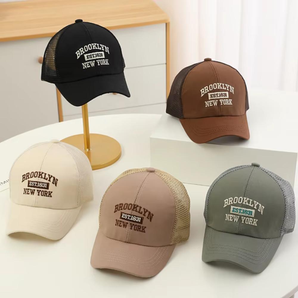 Mesh Baseball Cap Letter Embroidery Kids Hat New Sun Hat Outdoor