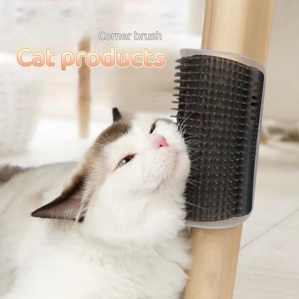 Cat Corner Brush and Hair Remover Scratcher - Pet Supplies Comb Artifact