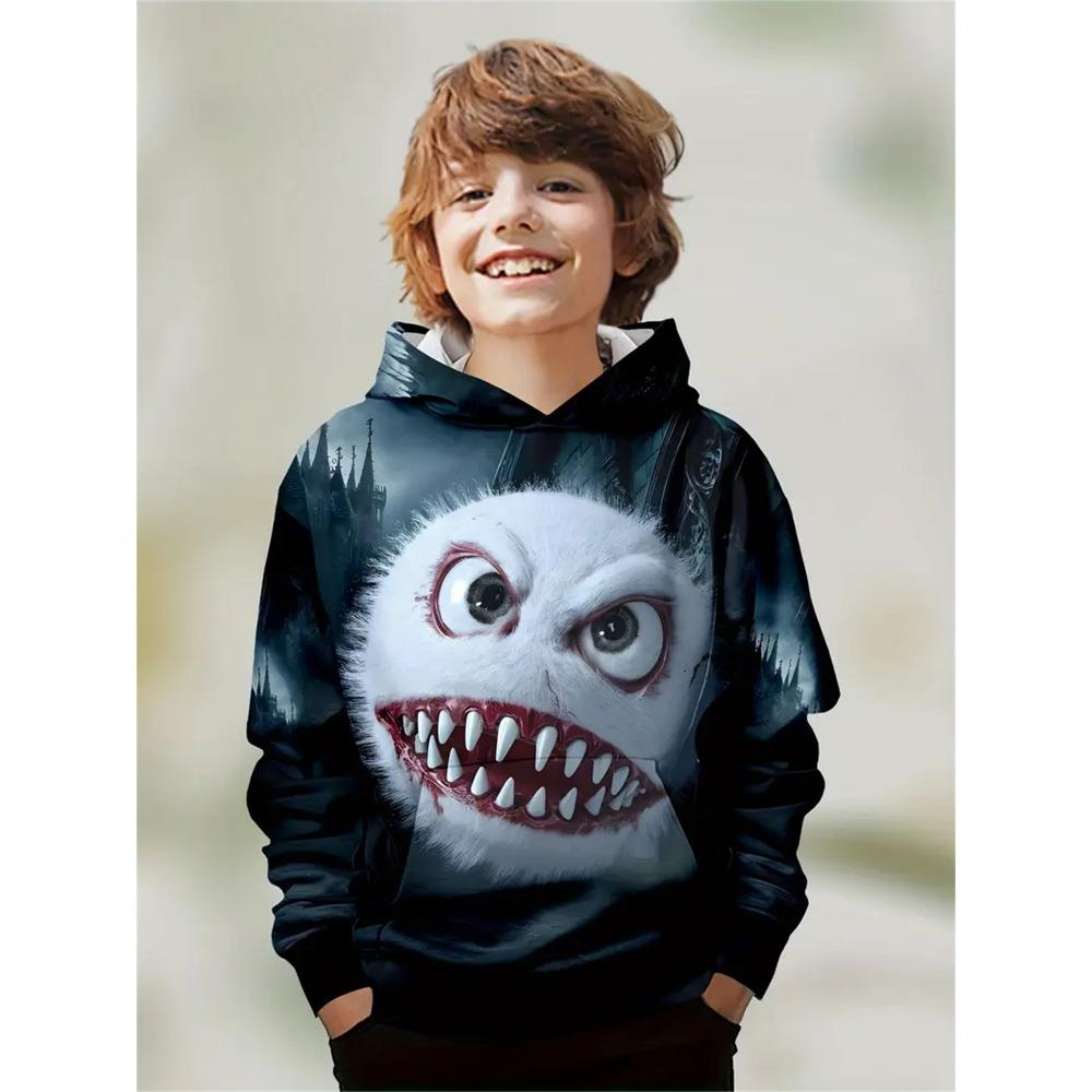 Child Sweatshirt Boys' Fashion Motocross Racing 3D Printed Casual Hoodie Long Sleeve Polyester Sport Tops Pullover Kids Clothes