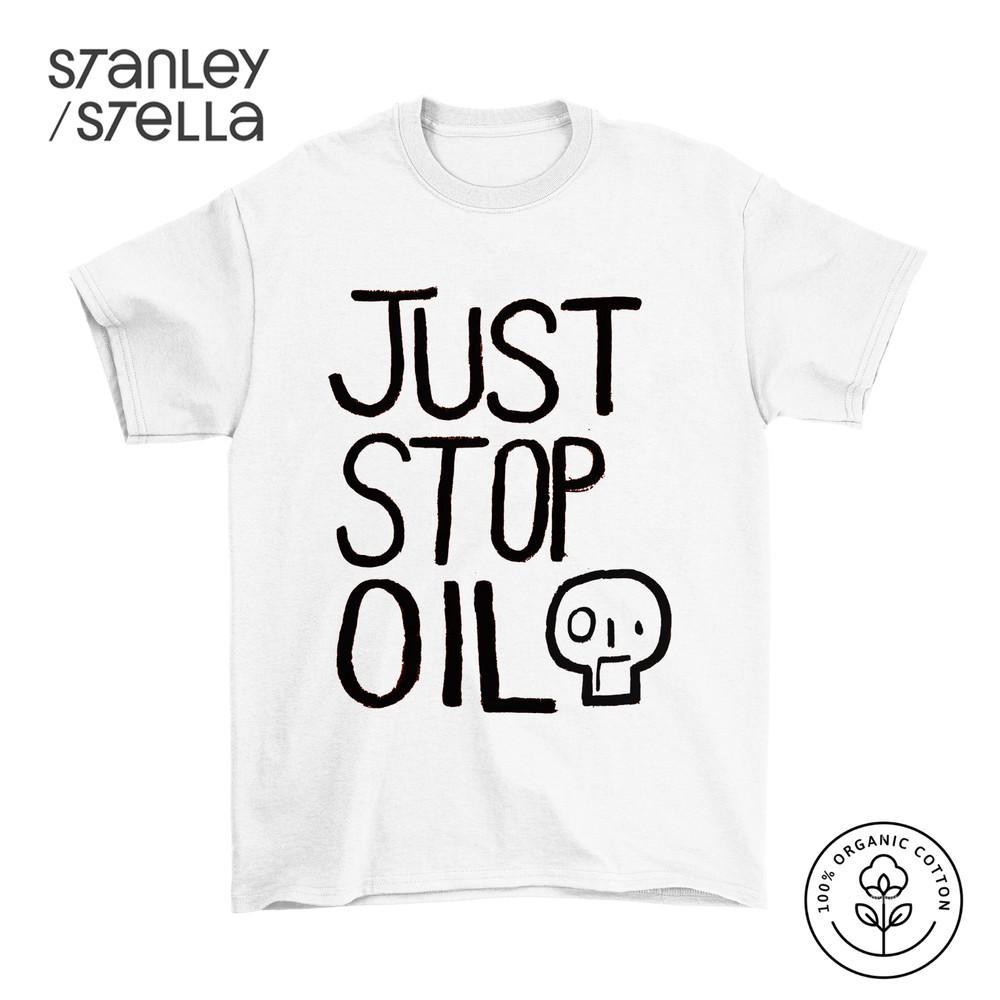 

JUST STOP OIL Унисекс Хлопковая футболка Экологический протест Спасите Землю 2XL