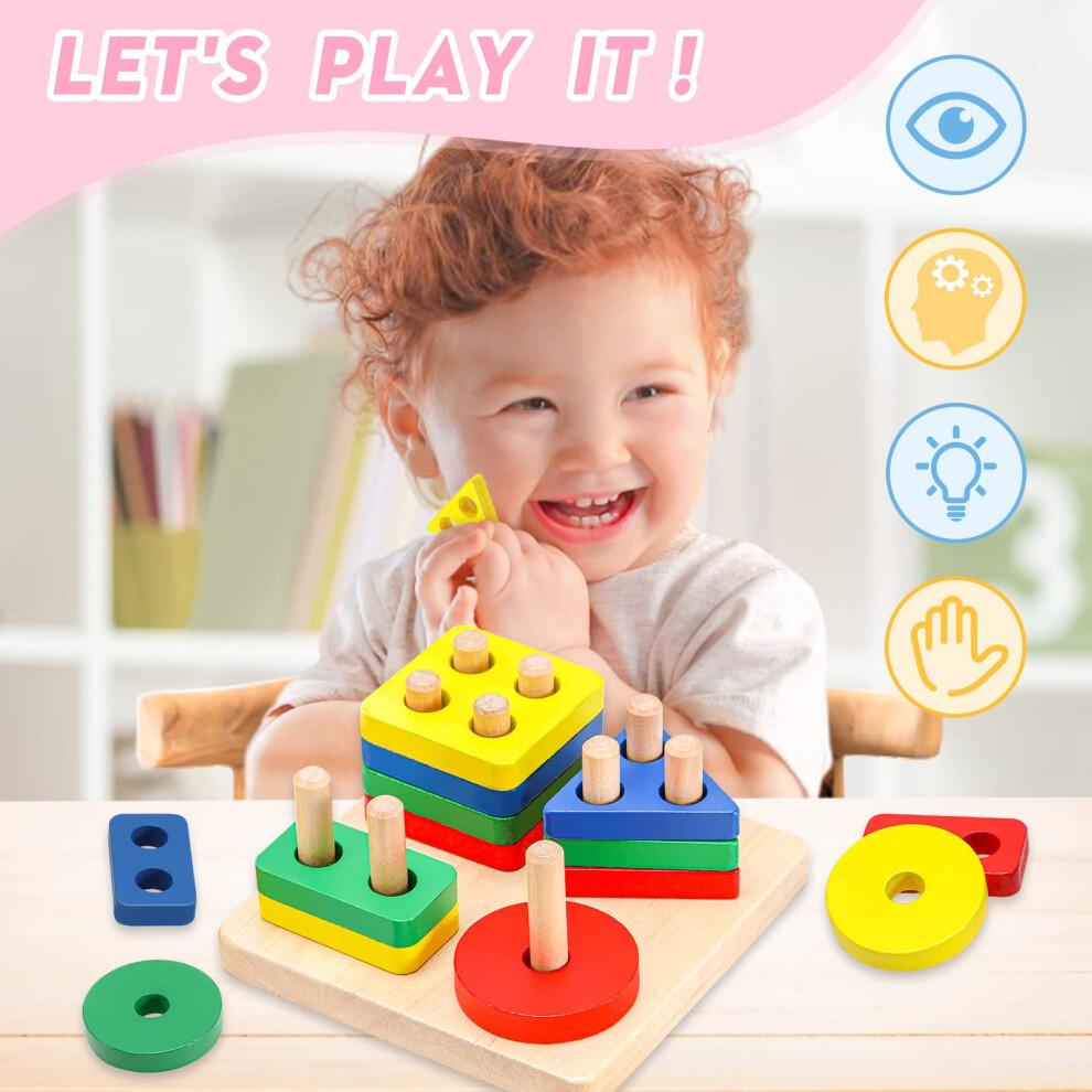 Montessori Toys for Toddlers – Sensory Learning Set for 3 Year Olds, Fine Motor Skill Practice