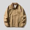 Mu Qiu Menswear | Trendy Mountain Style Outdoor Lapel Loose Workwear Jacket for Men In High-End Pearl Canvas American Style