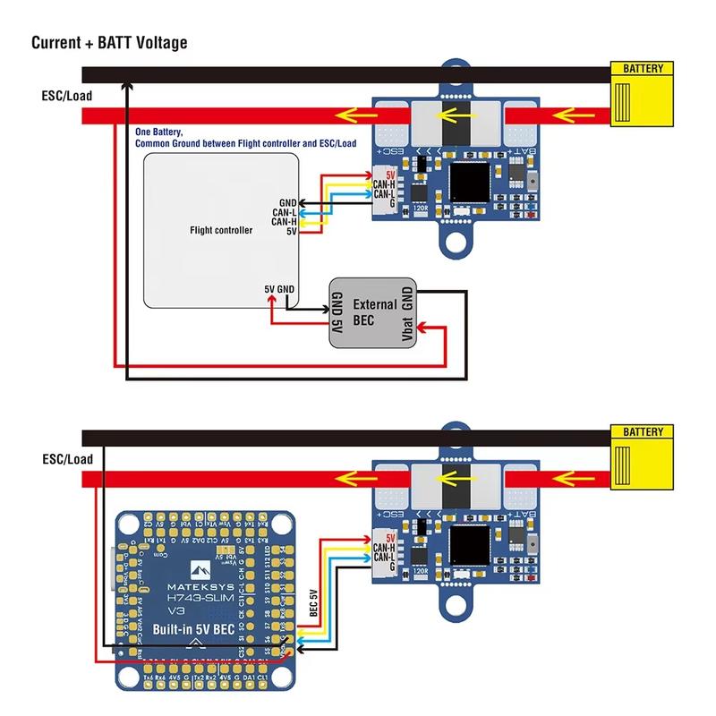 MATEK CAN-L4-BM Digital Power Monitor AP_Periph CAN TI INA239 DroneCAN 30*22mm ArudPilot for Flight Controller RC Airplane