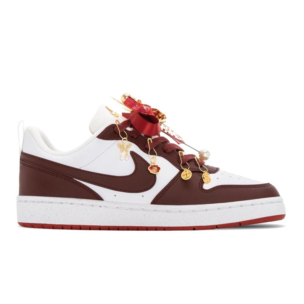 Nike Court Borough Wedding Shoes GS Auspicious Dragon And Phoenix Slip Resistant Abrasion Resistant Low top DV5456-137(TeamA-)