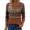 3/4 Sleeve Womens Tops For Women Henely Tops Button V Neck  Loose Fit Dressy Womens Summer Tops