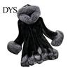 Jacket Overcoat Mid-length Hooded Design Faux Fur Women Outwear Coat for Winter Clothing