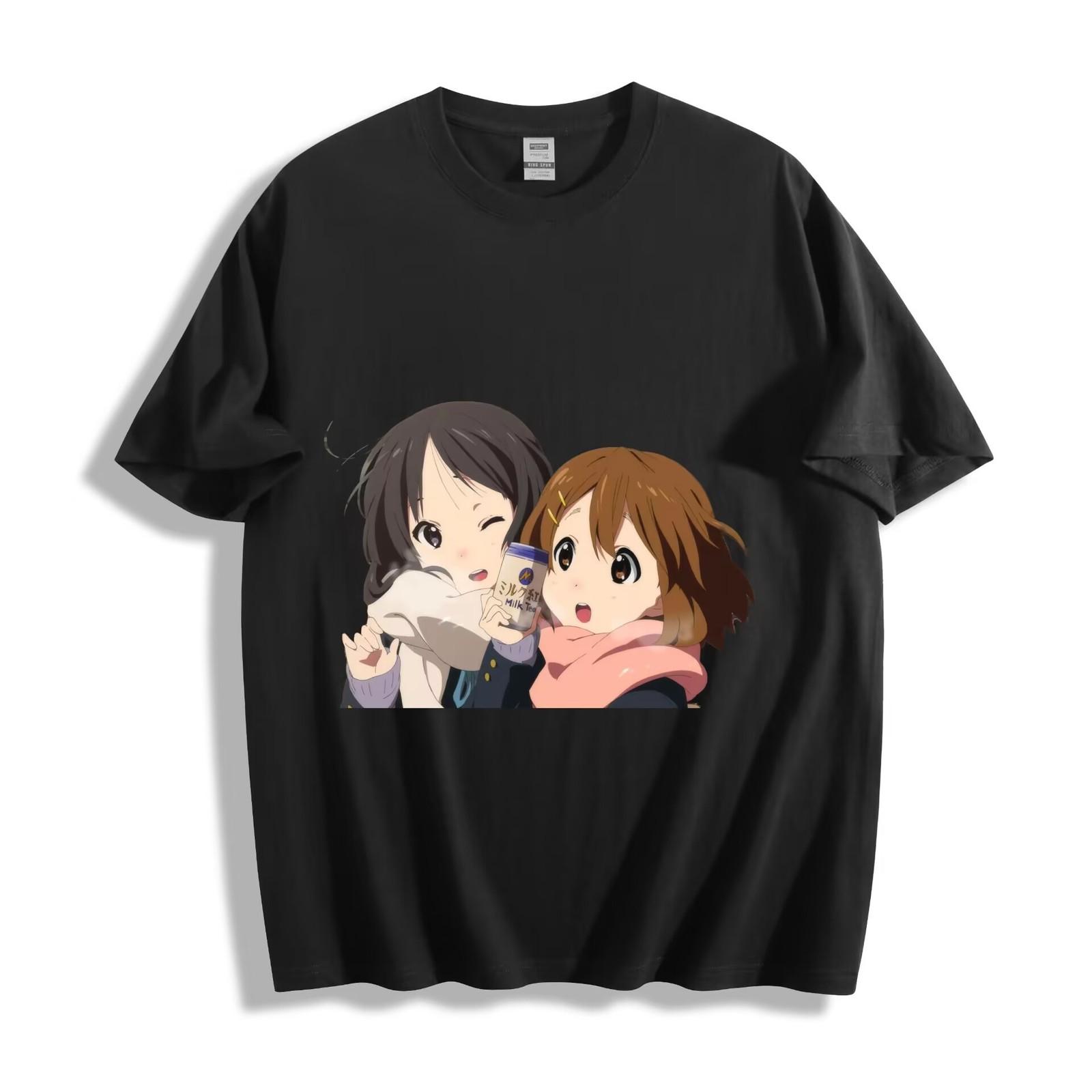 K-On! Mio Akiyama and Yui Hirasawa T-Shirt Mens Womens Tees Top - Charming Duo Design Unisex Tee L