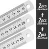 10P 15-30cm Stainless Steel Metal Straight Ruler Precision Double Sided Precision Measuring Tool Scale Metric Ruler Accessories