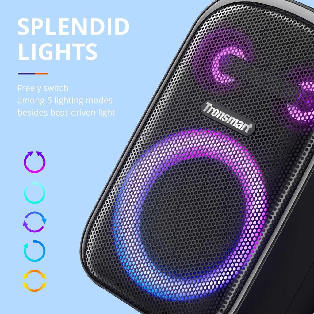 Tronsmart Halo 110 Bluetooth Speaker with Wired Karaoke Microphone, Supports Karaoke, 60W Superb Stereo Sound, BT5.3