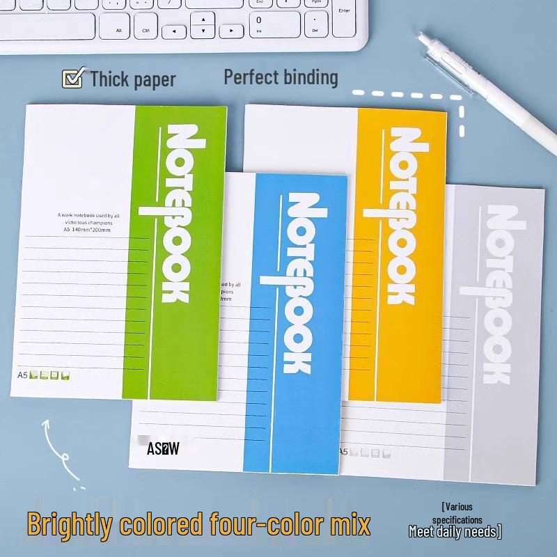 10-pack Förtjockade anteckningsböcker med mjukt omslag och linjerade sidor för kontorsmaterial