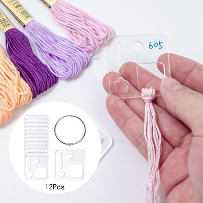 Acryl Klar Zahnseide Spulen Kreuzstich Zubehör Faden Organizer 4cmx4cm Sortierer