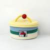 Storage Box with Lid Dust-Proof Organizer Colorful Cotton Thread Container for Bedside Table Dressing