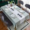Waterproof PVC Tablecloth Anti-Scald Printed Table Mat Washable Anti Slip Oil-Resistant Table Cloth Wedding Dining Room
