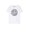 Stone Island T-Shirt Ss23 Printed Cotton Short Sleeve Kids tops White 781621072-V0001