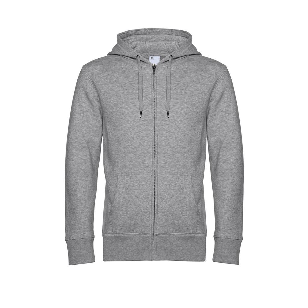 B&C Mens King Zipped Hooded Sweat