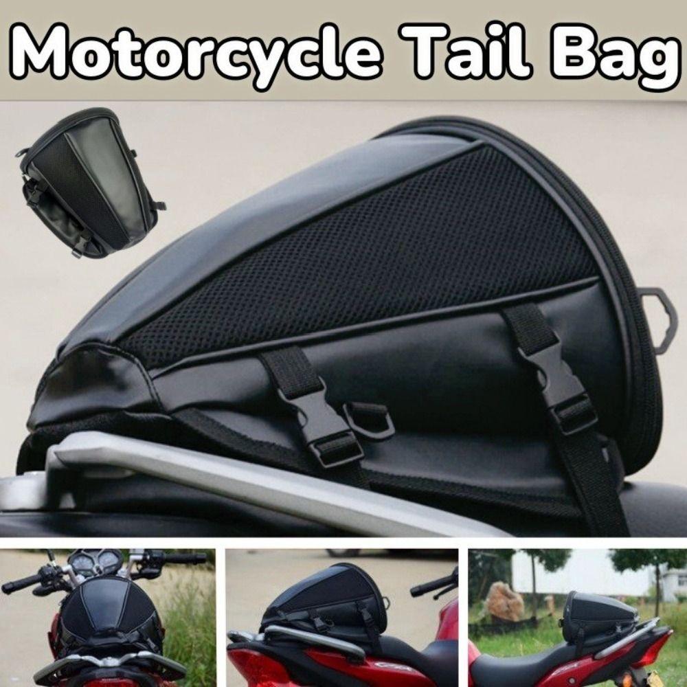 Waterproof Rear Seat Strap Bag Durable Back Seat Carry Luggage Bag Motorcycle Tail Bag  Saddle