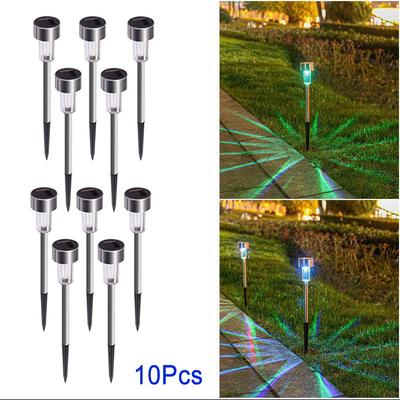 Solar Lawn Lights Garden Atmosphere Lights Ground Plug Courtyard Lighting Park Landscape RGB Camping Lights Night Fishing Light