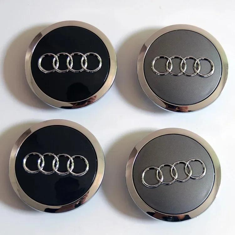 2c Wheel Center Cap Hub Covers 4pcs/Set 60mm 61mm 68mm 69mm 77mm Car Styling  Badge for A3 A4 A5 A6 A7 A8 S4 Auto Accessoriesf1