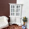 Handcrafts Miniature Corner Bookshelf Wood Model Figurine For Doll House Decoration Living Room Scene Setting Furniture