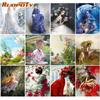 Long Skirt Woman DIY Painting By Numbers Kits For Adults Figure Oil Painting Hand Painted Canvas Painting For Wall Art 40x50cm