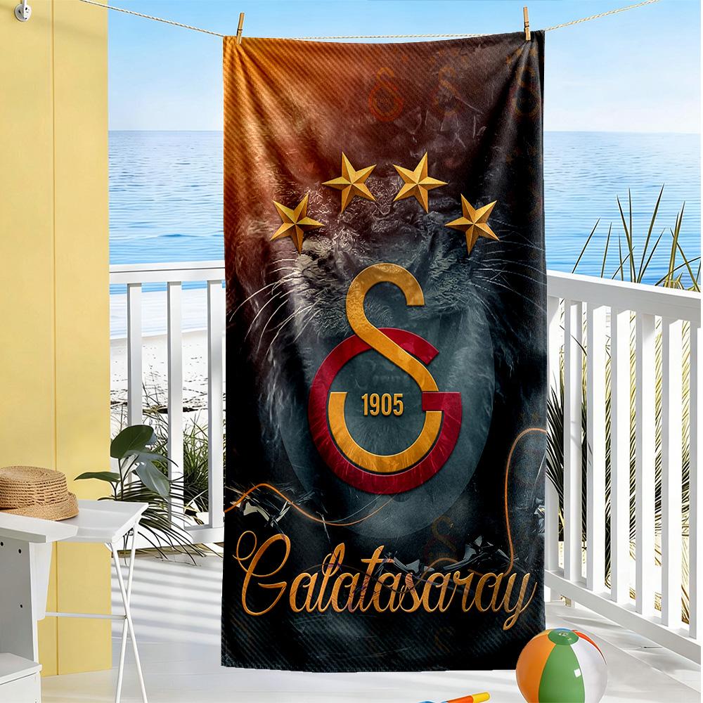 Galatasaray Beach Towel Super Soft & Absorbent Comfortable Lightweight Suitable for Sports, Travel, Swimming, Yoga, Bathroom, Beach, And Pool