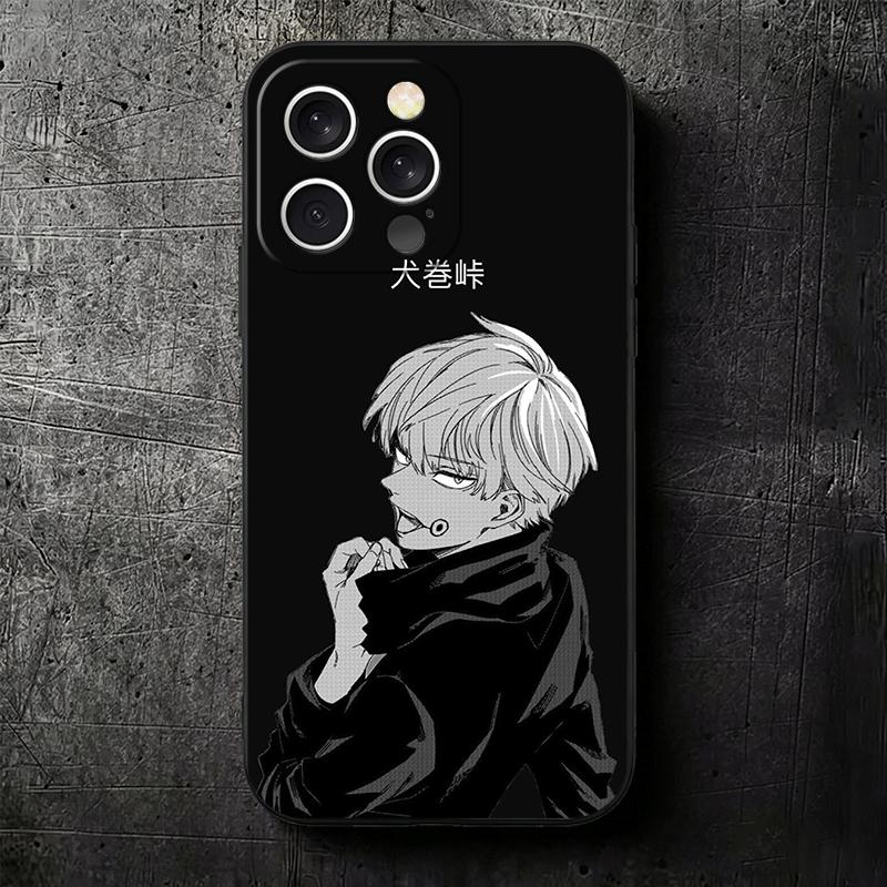 Anime Inumaki Toge JUJUSU Soft Phone Case for iPhone 16 16E 17 Air 15 Pro Max 14 Plus 13 Mini 11 12 7 Black Cover Back Shell