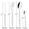 Vintage-Geschirr-Set, westlich, 24-teilig, Besteck aus 304 Edelstahl, leichter Luxus-Stil, Abendessen, Messer, Gabel, Löffel, Geschirr-Set