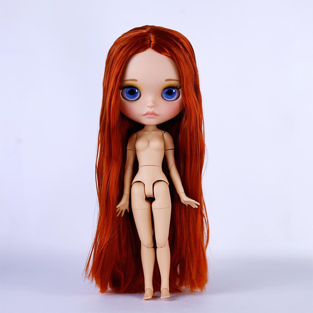 Icy Dbs Blyth Doll 19 Joints 30cm Body Bjd Doll Matte Face Glossy Face Tan Skin Beep Lips Hand-Painted Makeup Diy Hair Girl Gift
