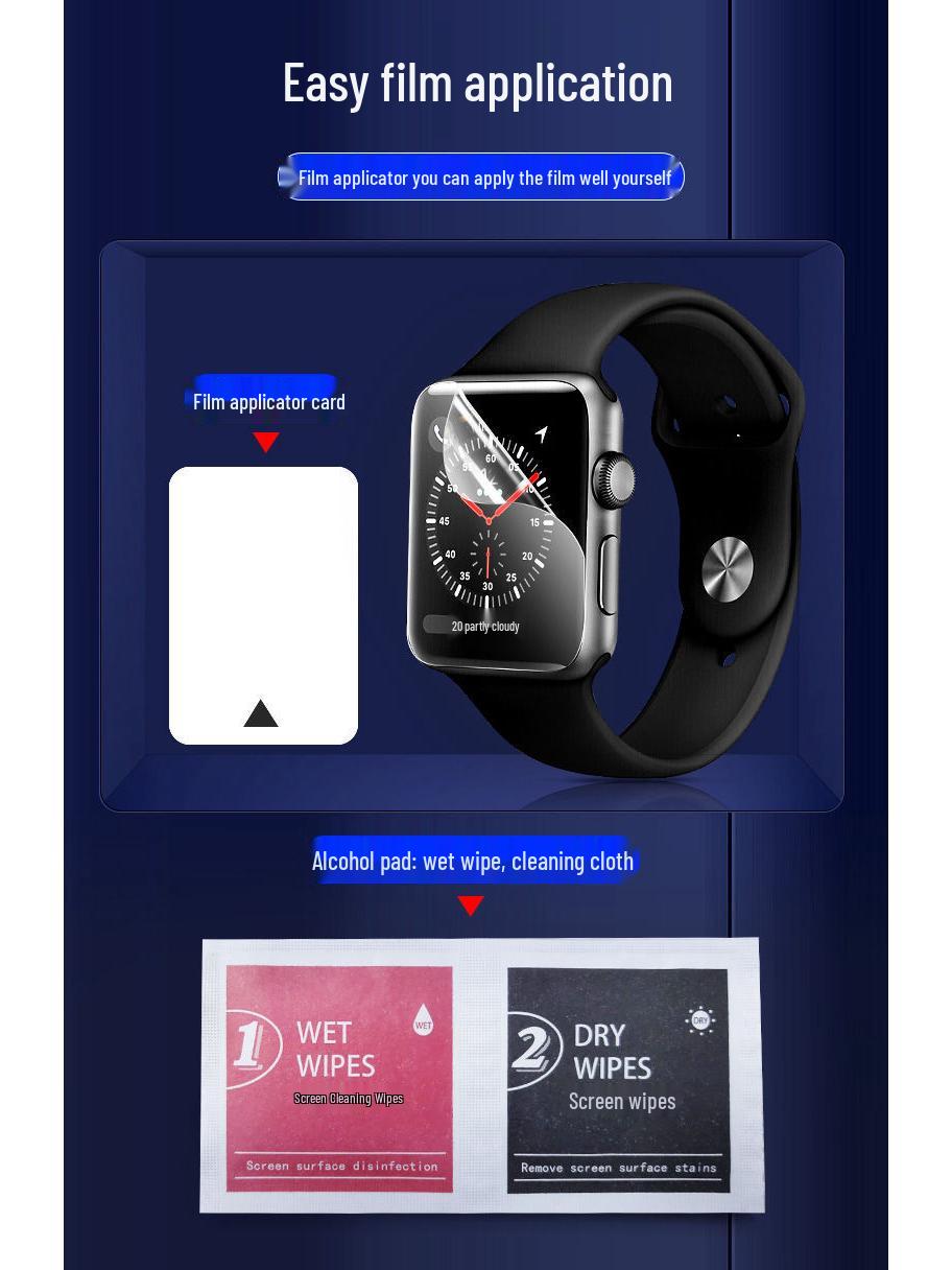 

Гидрогелевая закаленная пленка для Apple Watch 6 - Взрывозащитная защита экрана Apple Watch 42mm