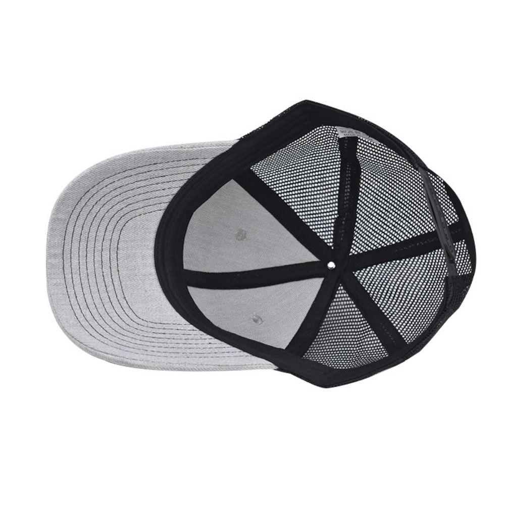 Breathable Baseball Cap Curved Brim Dad Hat Casual Mesh Trucker Hat For Men