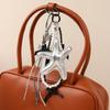 Pearl Strap Star Shape Leather Charms Woven Rope Tassel Bag Pendant Keychain Car Hanging Accessories Bag Decoration Phone Charm