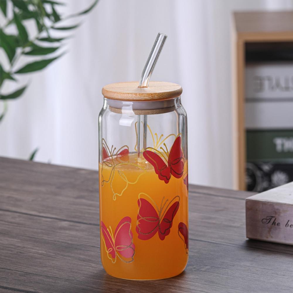 Kawaii Strawberry Plastic Cup With Lid And Straw Drinking Cup Iced Hot Coffee Glasses Cute Tumbler Cup for Kitchenware Juice Cup