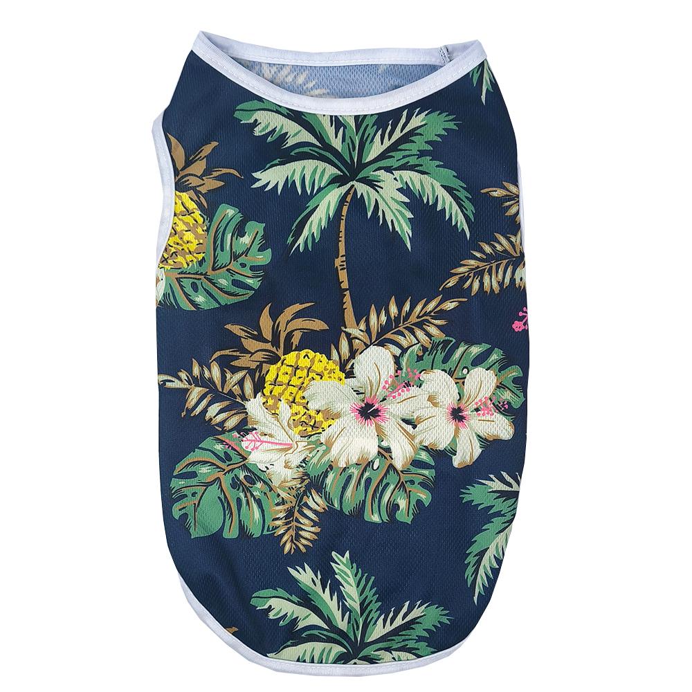Hawaiian Beach Style Pet T-shirt For Small Medium Dogs Cats Summer Breathable Puppy Vest Clothes French Bulldog Yorkshire Coat