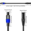 HAAMNING7 Speakon to XLR Cable, Speakon Male to XLR Male 3-Pin Cable, 22AWG Audio Speaker Adapter Extension Cord with Twist Lock, for Amplifiers,