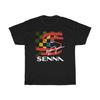 Ayrton Senna Logo Brazilian Racing Legend San Marino Black T-Shirt Size S To 5XL